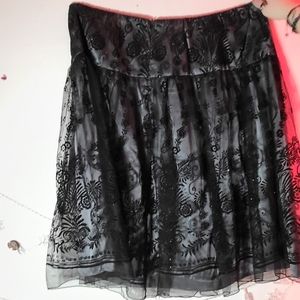 Black layered skirt